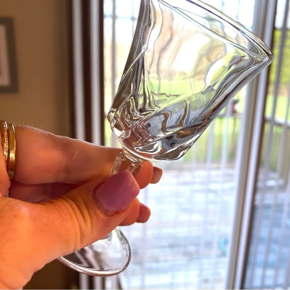 Apéritif 4pc set in glass and cut crystal or shot glasses vintage
